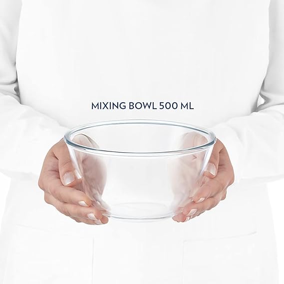 Mixing & Serving Bowl, White Lid Oven, Micro, Fridge Safe 500ML