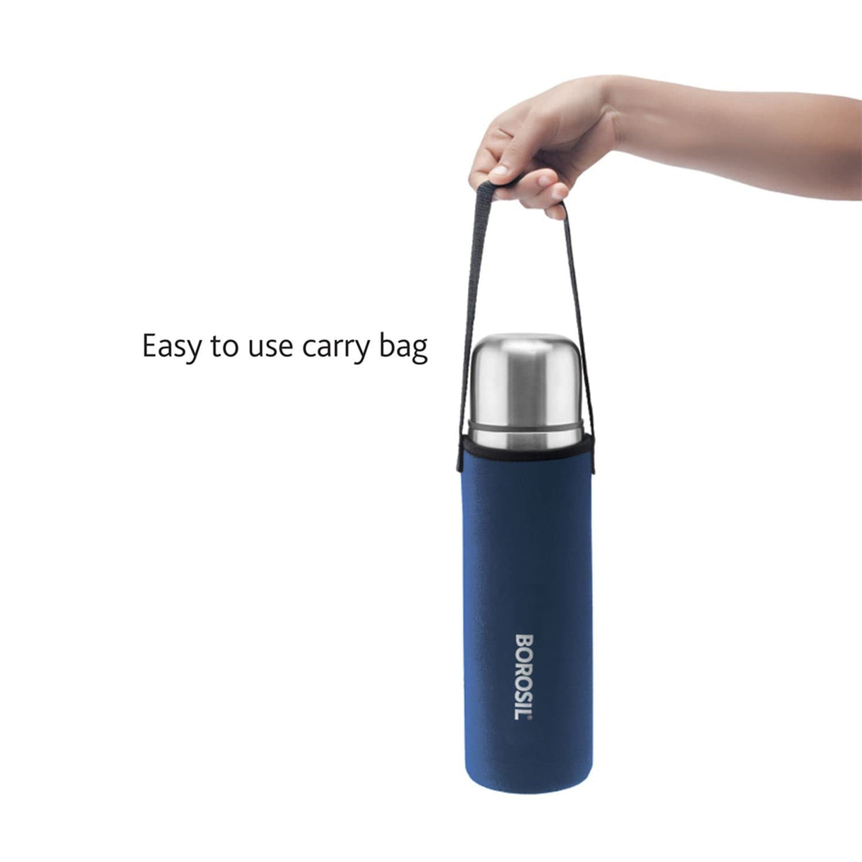 Thermo Flask Blue – 350 mL (FGFTL350BLU) | Hot & Cold Stainless Steel Vacuum Flask with Carry Jacket, Sipper Spout & Leak-Proof Lid