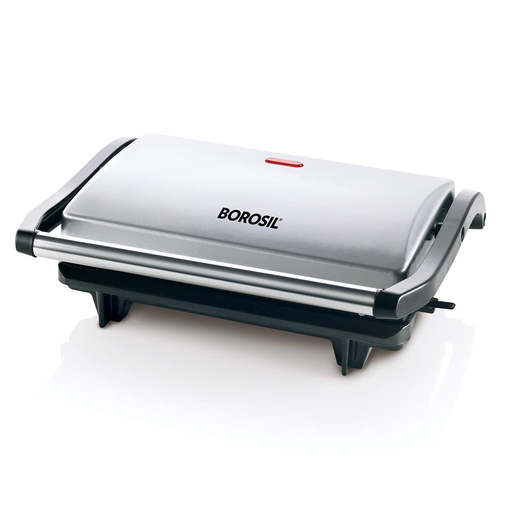 Borosil Prime Grill Sandwich Maker 700 W, opens 90°