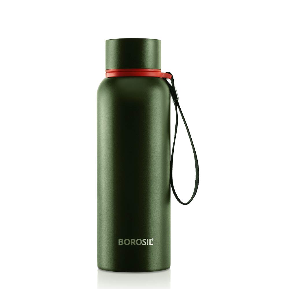 Trek Green 500ML Hot n Cold Stainless Steel Bottle (BT500GRN101) – 20 Hours Hot, 24 Hours Cold, Wide Mouth, Durable Finish