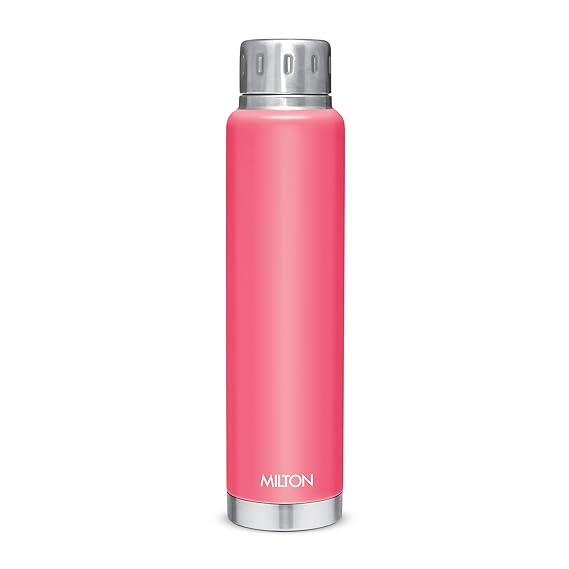 Milton Elfin Thermosteel 750 ml Water Bottle, 24 Hr Hot and Cold I Leak Proof Lid, ISI Certified I Vacuum Insulated I for Office, Gym, School I Pink