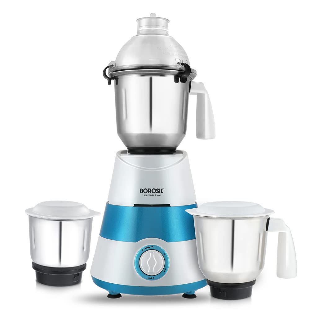 Borosil Supermax Mixer Grinder - Blue