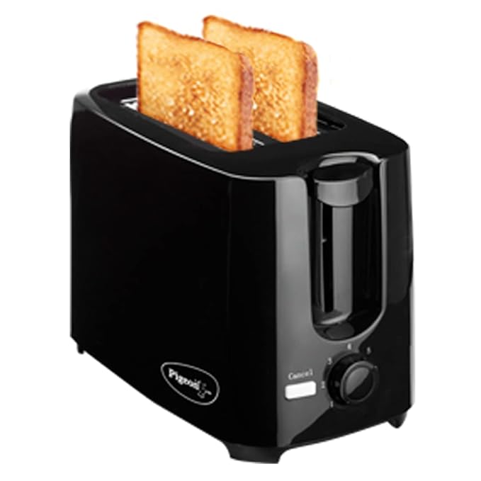 2 Slice Auto Pop up Toaster. A Smart Bread Toaster for Your Home (750 Watt) (Black)