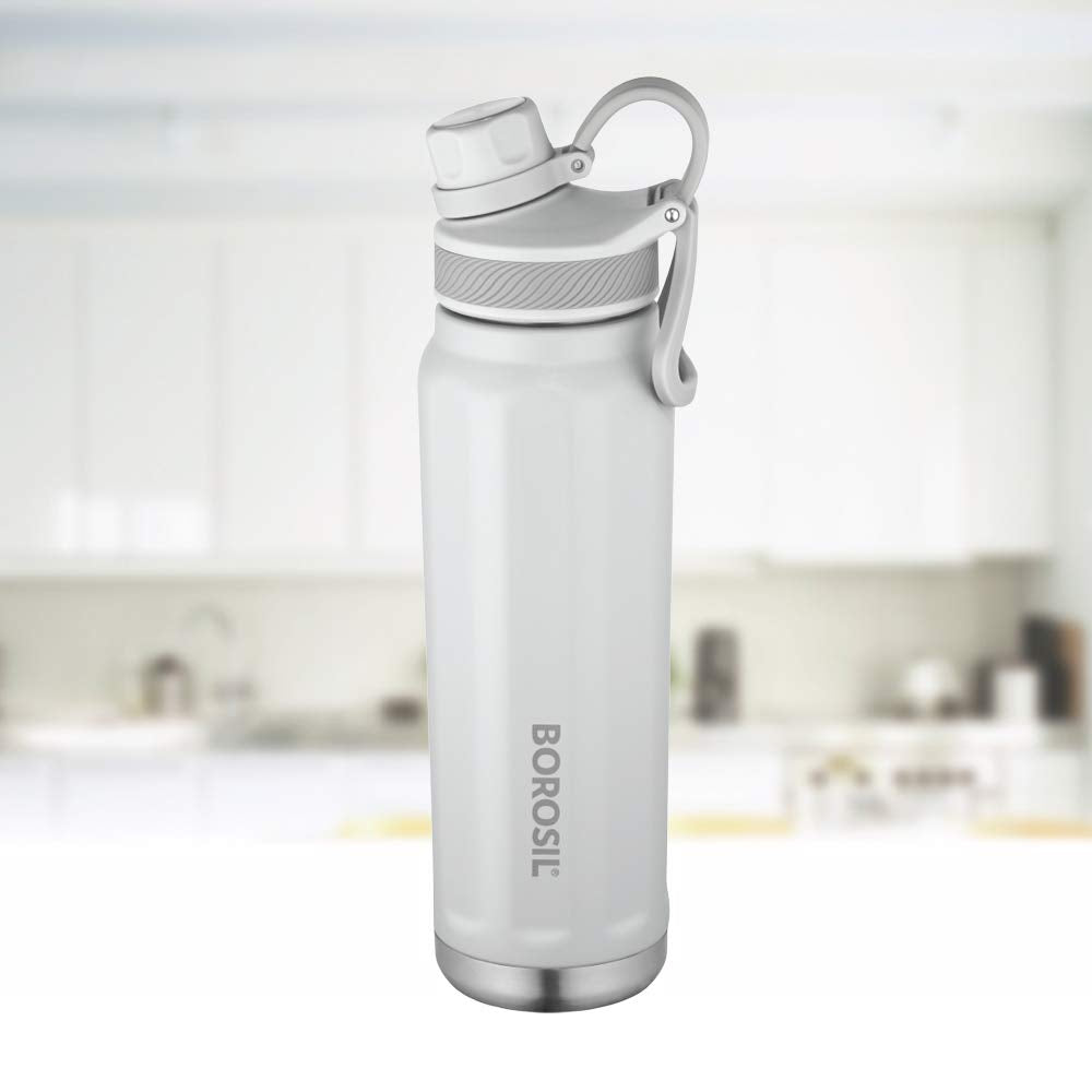 SportSip Slate Grey 710ML Hot & Cold Stainless Steel Bottle | Wide Mouth, Leakproof, Soft Finish | BT0710SGY402