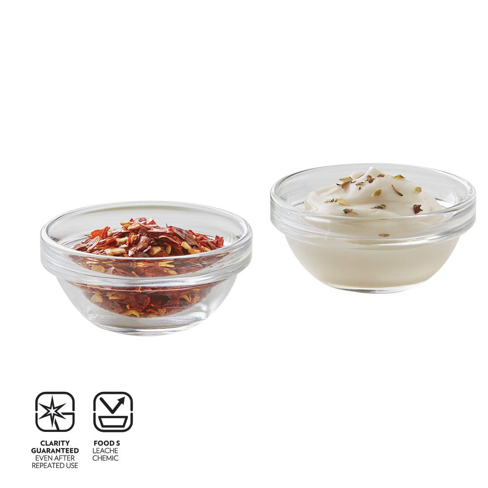 Borosil Stackable Chutney Katoris Microwave Safe 35 ml x 6