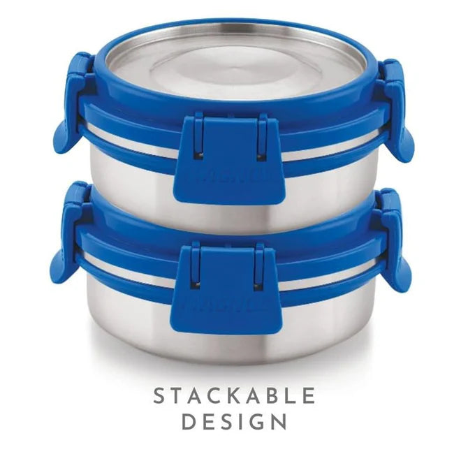 Stainless Steel Airtight Leakproof Storage Deluxe Chocolate Container 200ML with Klip Lock - Ideal Kitchen Accessories Items, Perfect Lunch Box, Lunch Boxes for Office Men