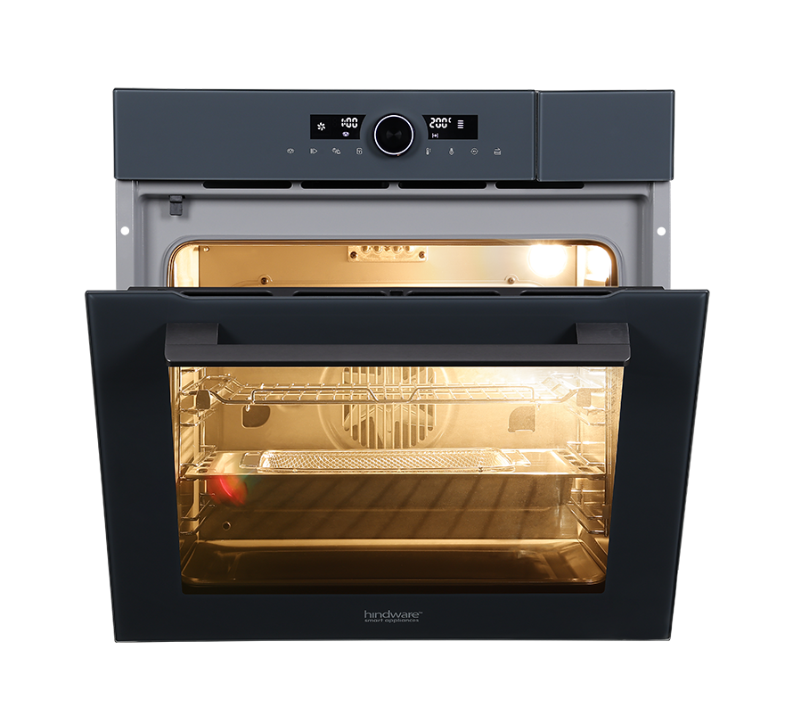 Marcus 80L Grey Built-In Steam Oven with Air Fryer, Grill & Convection