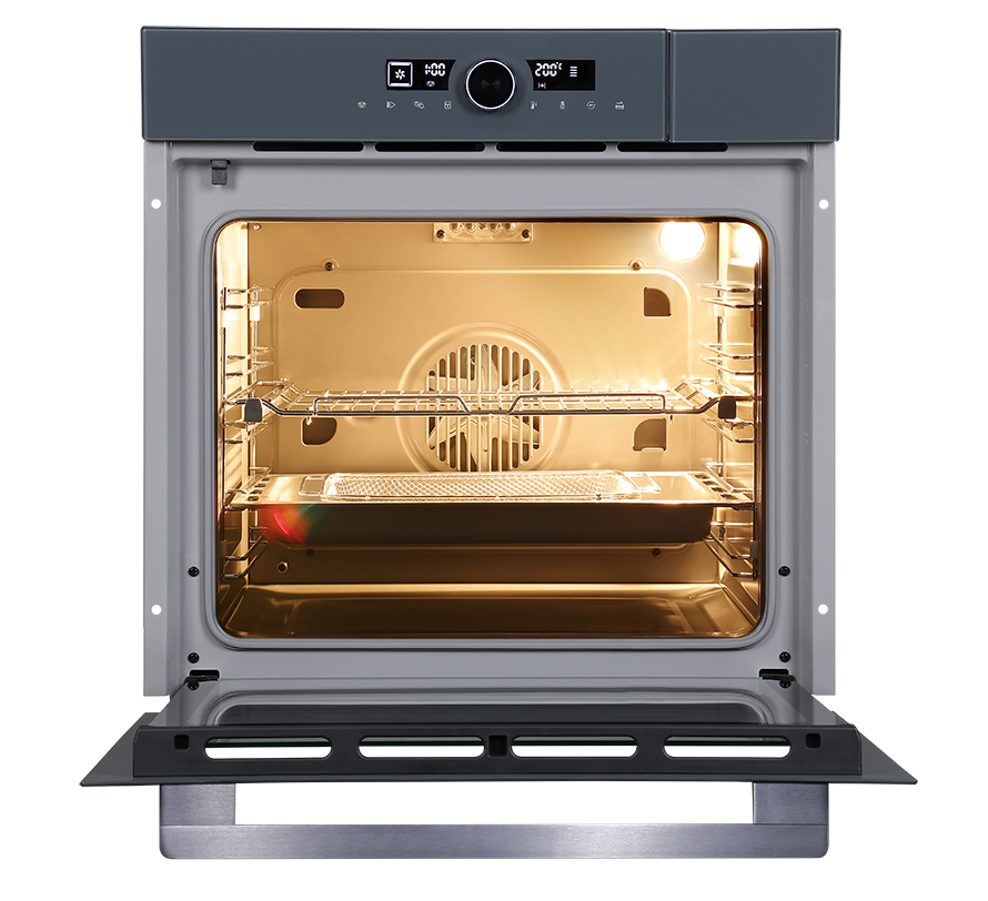Marcus 80L Grey Built-In Steam Oven with Air Fryer, Grill & Convection