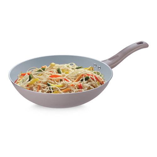 Prestige Ceraglide Duo Ceramic Coating Non Stick Aluminium Cookware Wok 28cm