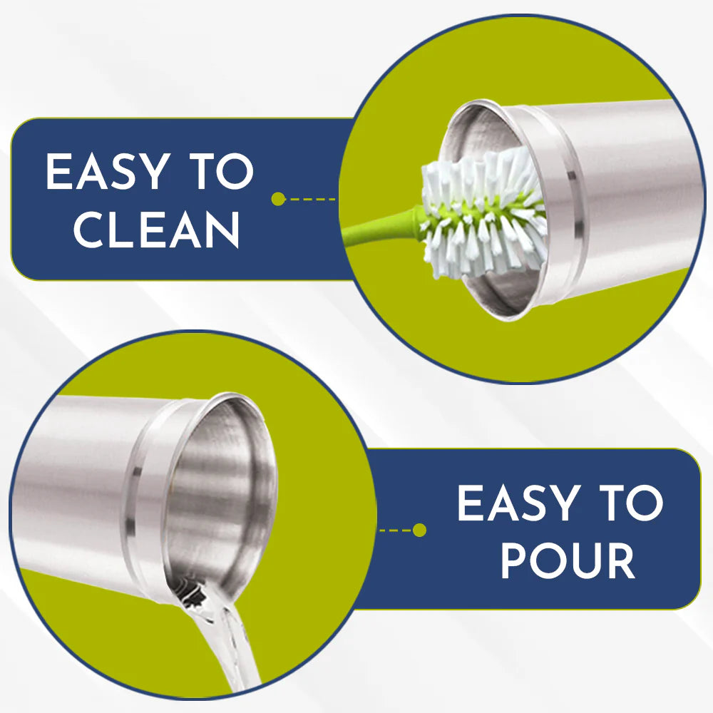 Easy Lock Tumbler – 350 ml | 100% Spill-Proof & Airtight Stainless Steel Tumbler with Straw | Travel Coffee Mug for Adults, Kids & Toddlers | Sleek, Portable & Easy to Handle (Pack of 1, Silver)