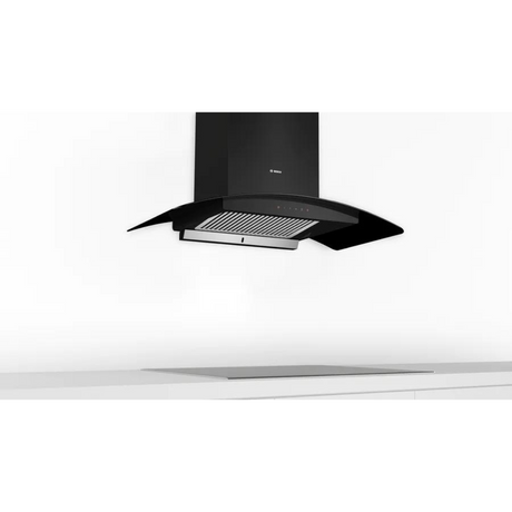 Bosch DWHA98G60I 90 cm wall-mounted chimney hood Series 4 wall-mounted cooker hood flat black Stainless steel Touch control with LED