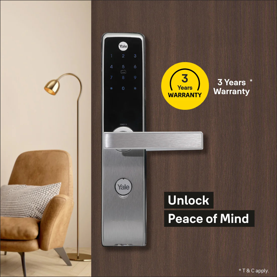 YDM 3115 AV Series Smart Lock (Silver)