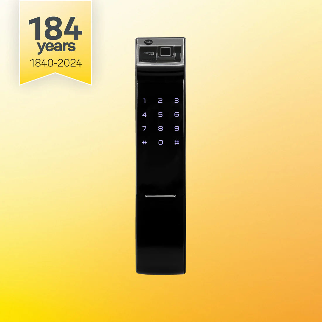 YDM 4109 Smart Lock (Black, Roller Latch, Without Handle)
