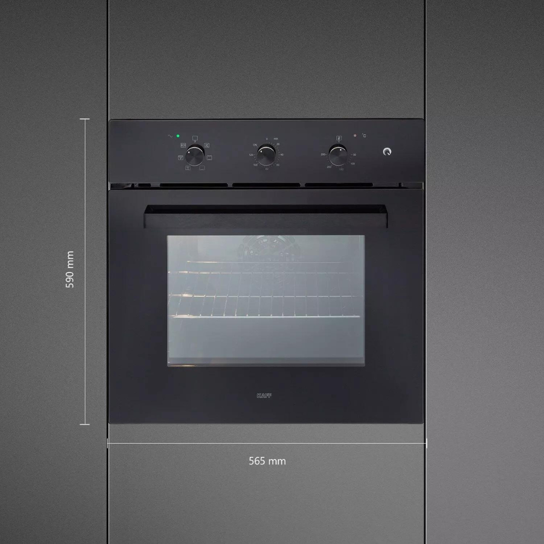 KAFF OV 80 ML 7 | 60cm ELECTRIC OVEN | Extra Large Cavity | Full Black Finish |  Built In Ovens