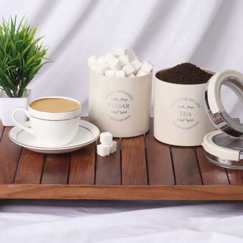 Jaypee plus CLASSIQUE 2 Tea & Sugar Containers Set of 2 IVORY 2N - 750 ml