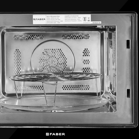 Faber FBIMWO 32L GLB 32 Liters Built-In Microwave Oven Electric Control Three Layer Glass Door Black Finish
