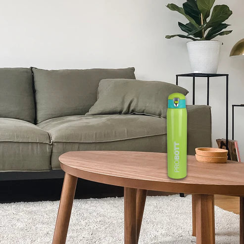 Swift 500ml Thermoses Vacuum Insulated Flask Bottle, Stainless Steel Water Bottle, Green | Wide Mouth | Flip Top Cap | Hot and Cold | Leak Proof | PB 500-36