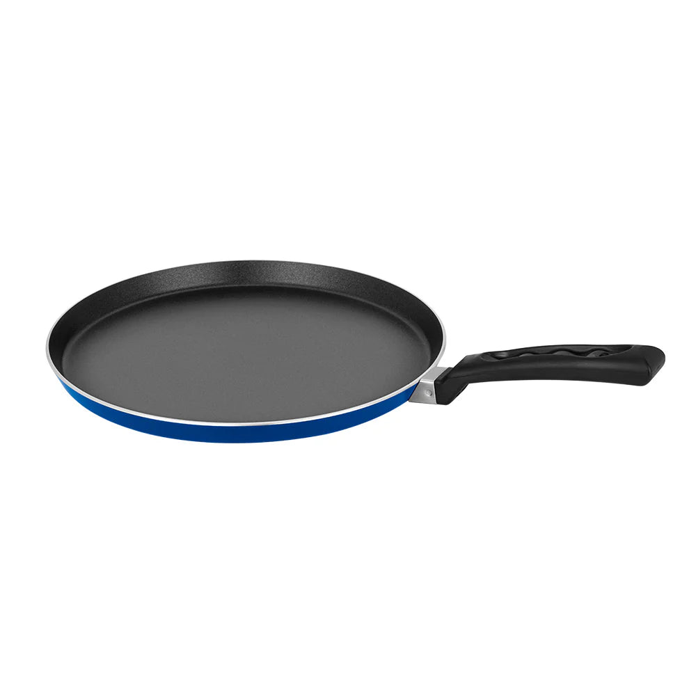 Nutrihealth 26 cm Non-Stick Aluminium Flat Griddle with Extra Thick Base, Silver Ion Coating, PFOA-Free, Non-Induction – NHFG26XT