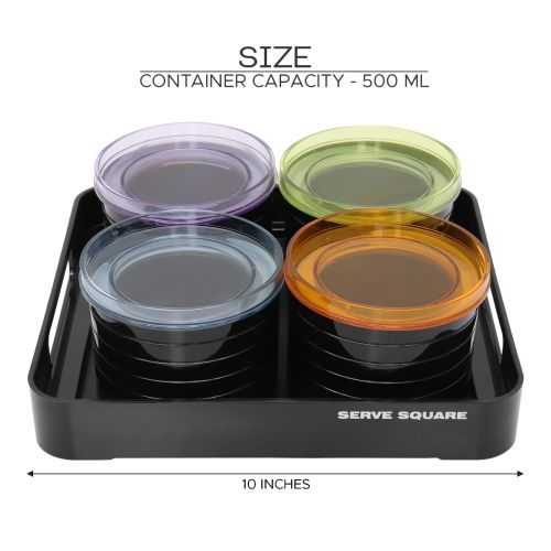 Jaypee plus SERVE SQUARE Capacity 2000 ml BLACK