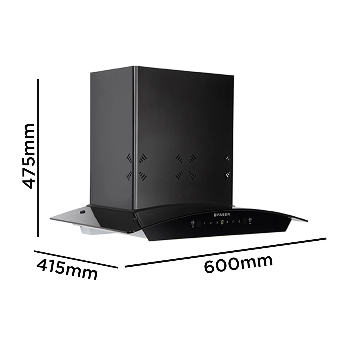 Hood Everest 3D IN HC SC FL LG 60 Wall-Mounted Chimney with 6-Way Suction, Filterless Auto Clean & Gesture Control, 1250 m³/hr