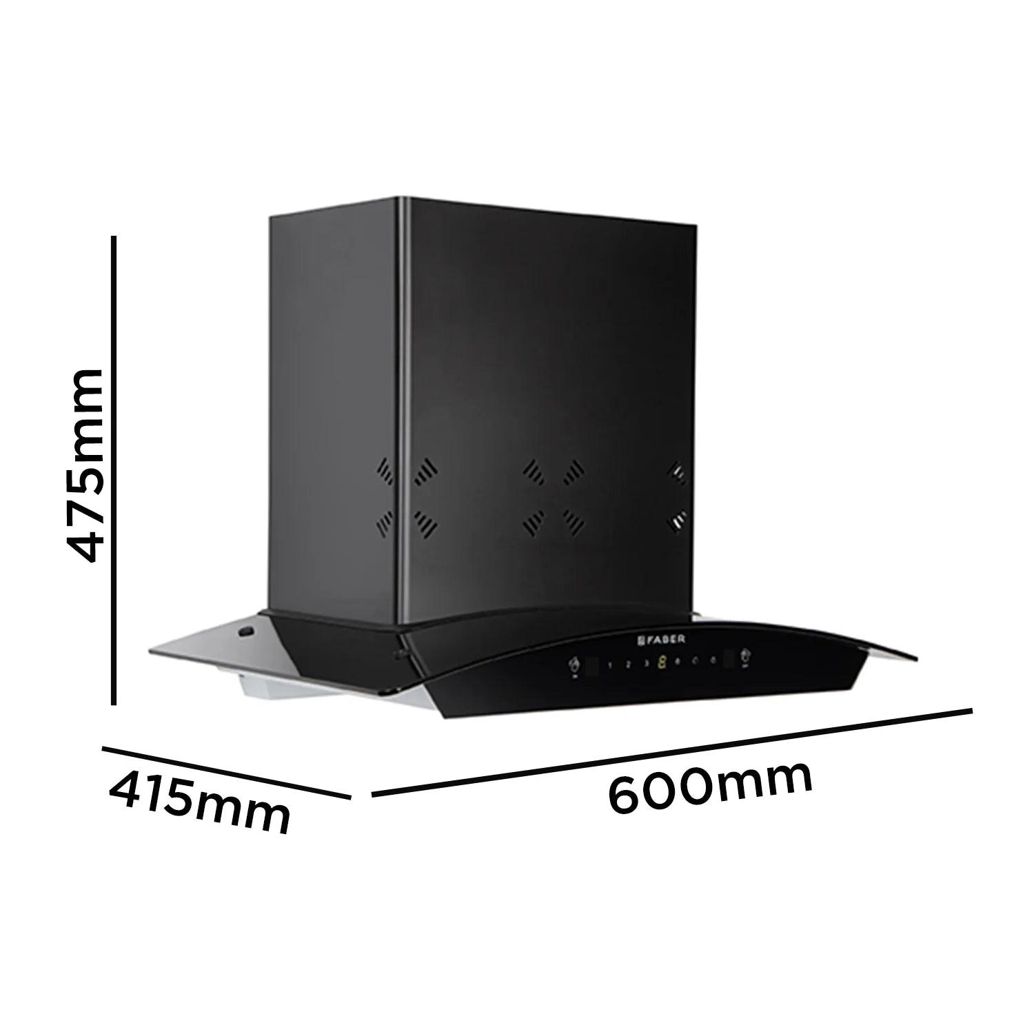 Hood Everest 3D IN HC SC FL LG 60 Wall-Mounted Chimney with 6-Way Suction, Filterless Auto Clean & Gesture Control, 1250 m³/hr