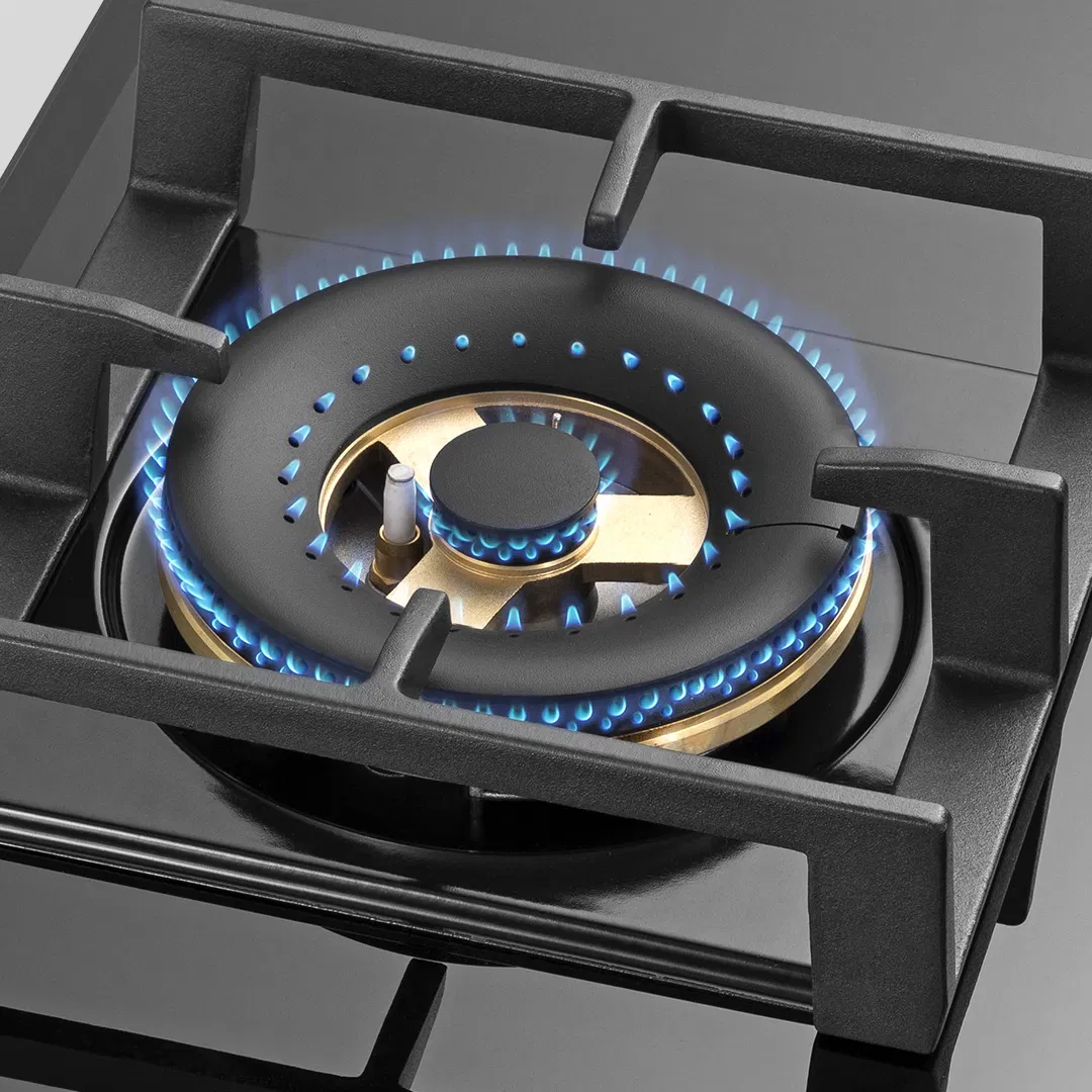 MFBX 603 – 3 Full Brass Burners Built-in Hob | Auto Electric Ignition | 60cm | High-Efficiency Burners | Flame Failure Safety | Square Drip Tray