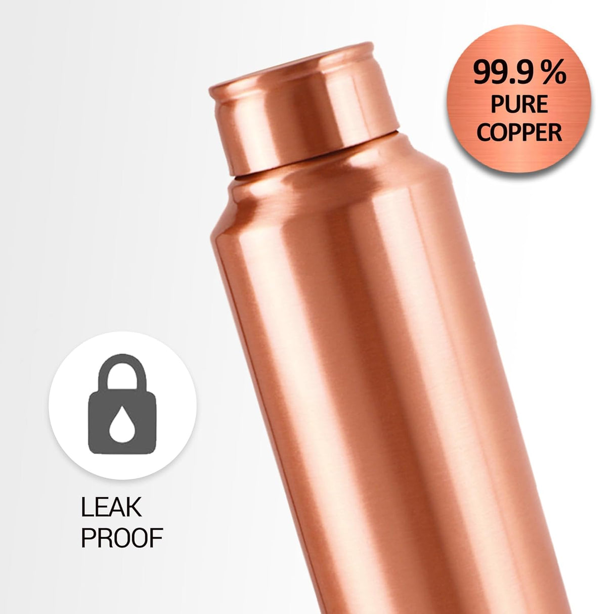 Milton Alpine New Copper Bottle, 900 ml, 1 Piece, Copper