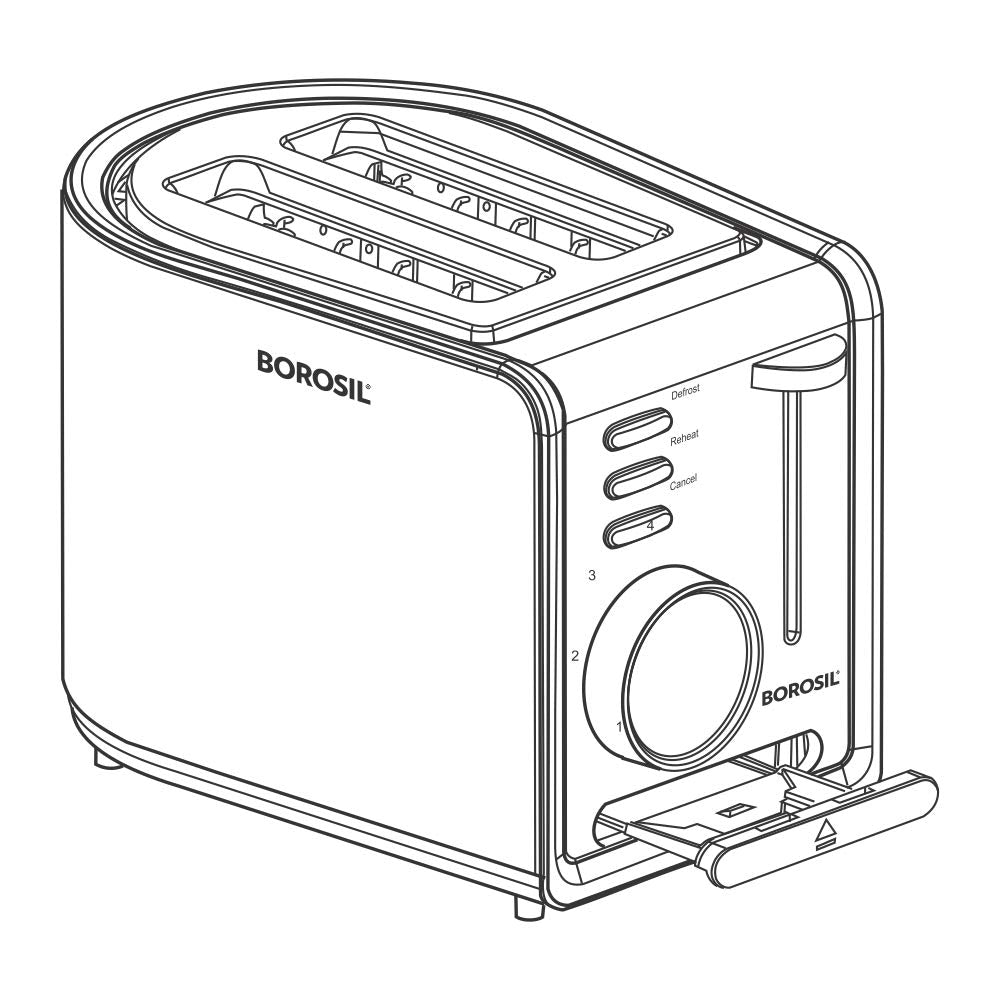 850-Watt Krispy Pop-up Toaster (Black)