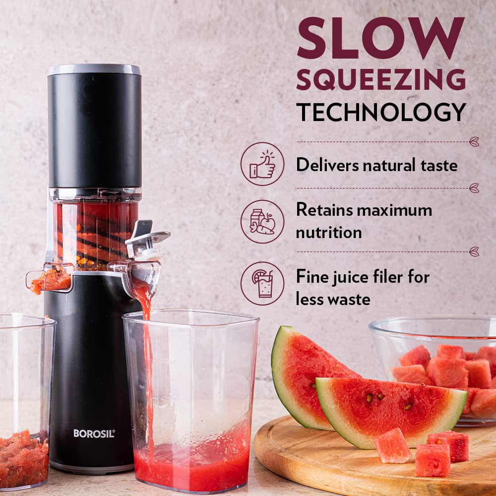Borosil Easy Juice Cold Press Slow Juicer Cold Press Slow Juicer