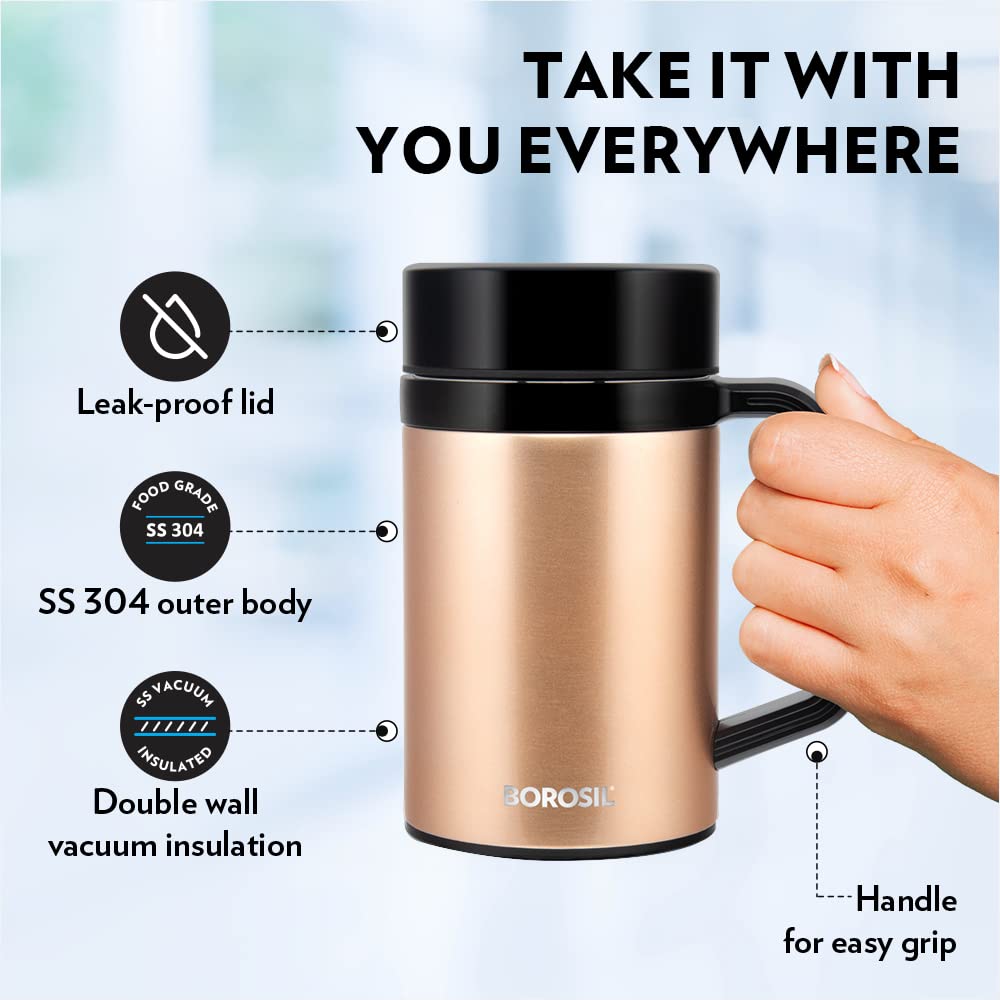 EasyGo Insulated Mug 410ML Stainless Steel | Leakproof Travel Mug | MUG410GDN22