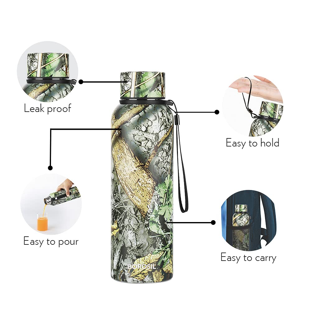 Trek Granite 700ML Hot n Cold Stainless Steel Bottle (BT700GNT114) – 20 Hours Hot, 24 Hours Cold, Wide Mouth, Durable Finish