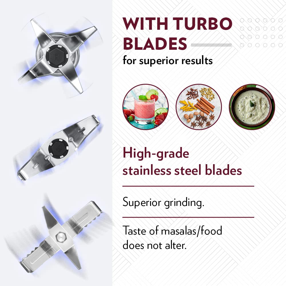 Borosil Home Star Mixer Grinder 500 W, 3 Jars