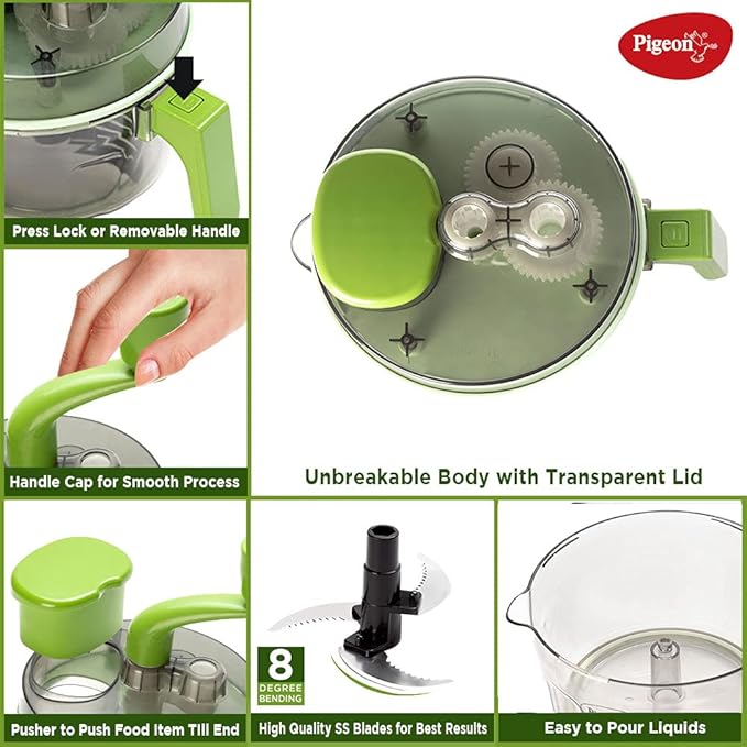 by Stovekraft Tornado Turbo Manual Chopper 1.5 L – Green, Large
