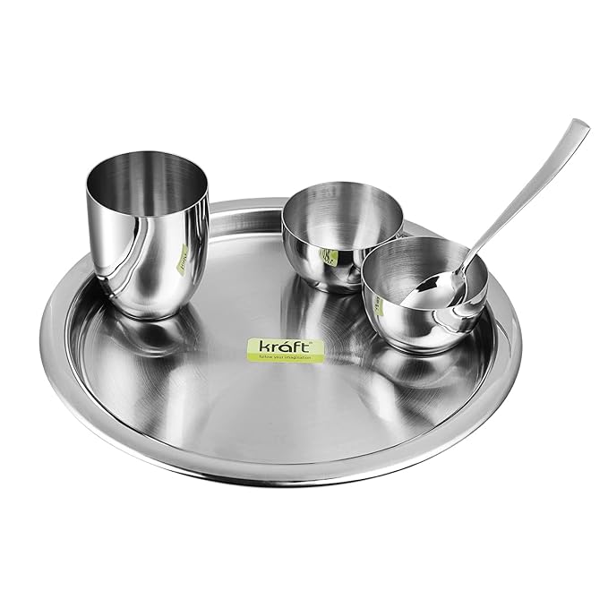 Thali Set, 5-Pieces, Silver, (THAST-5)