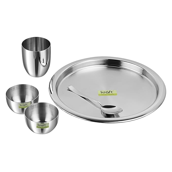 Thali Set, 5-Pieces, Silver, (THAST-5)