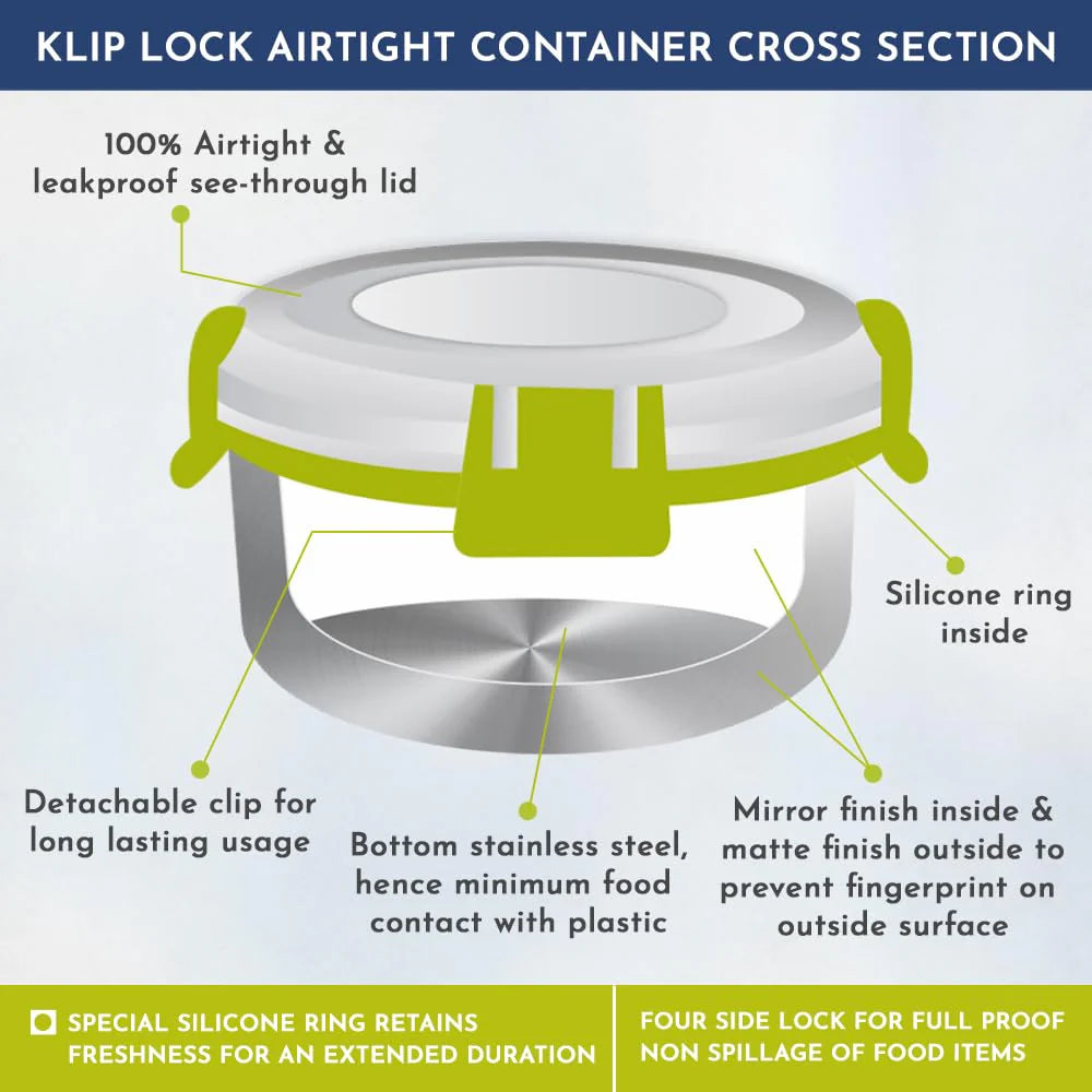 Aura 3 Stainless Steel Lunch Box Set - 3pcs with Tiffin Bags | Durable Lunch Box for Kids and Adults | Ideal Lunch Boxes for Office Men and Women | Perfect for School and Work