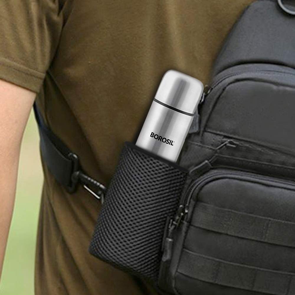 Thermo Flask w/ Cup Handle – 500 mL (FGFTL500BLCUP) | Hot & Cold Stainless Steel Vacuum Flask with Leak-Proof Lid & Built-In Cup