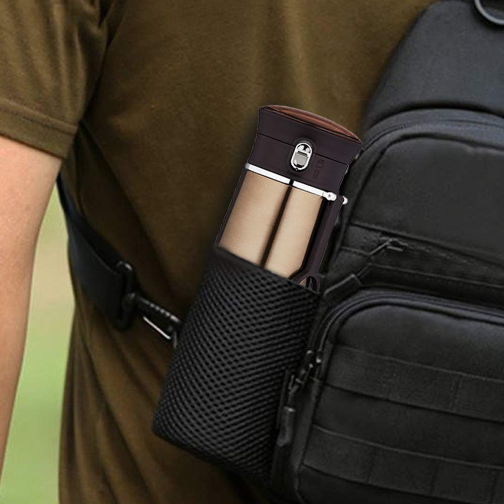 Travelease Brown Stainless Steel Hot & Cold Bottle – 420 mL (8T4208N101) | Leak-Proof Sipper Bottle for Travel & Daily Use