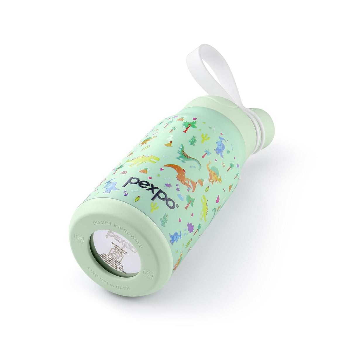 Pexpo Piano Pro 450 - Cute Sipper|Hot & Cold Thermoflask - 420ml, Dinasour Print|Stainless Steel Water Bottle for 6+ Years Kids & Adults|Vacuum Insulated|Portable Handle|Double Wall | RCB Edition