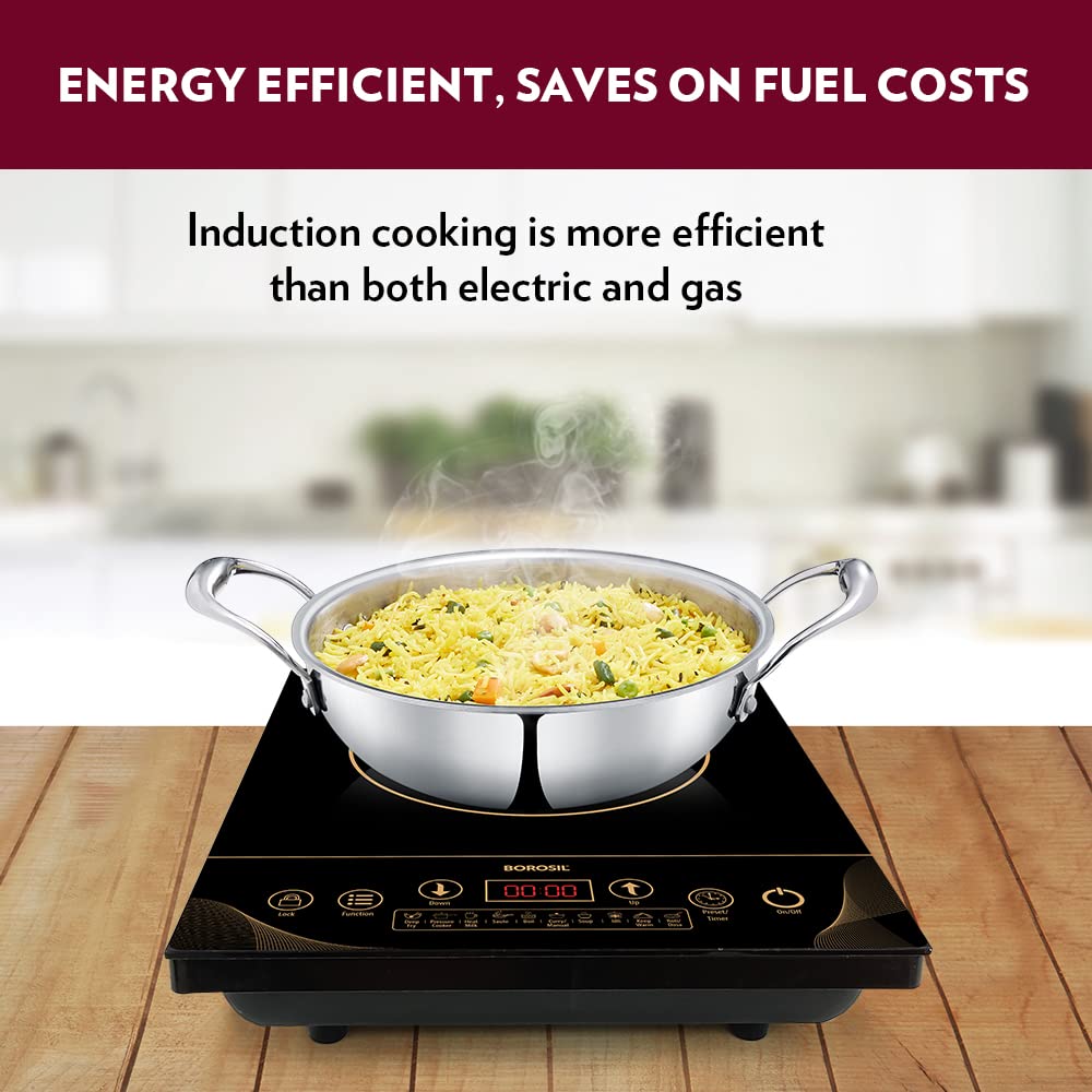 Smartkook-TC14 Electric Induction Cooktop, Glass Surface, Energy Saving, Flame-free Cooking, Black, 2000W