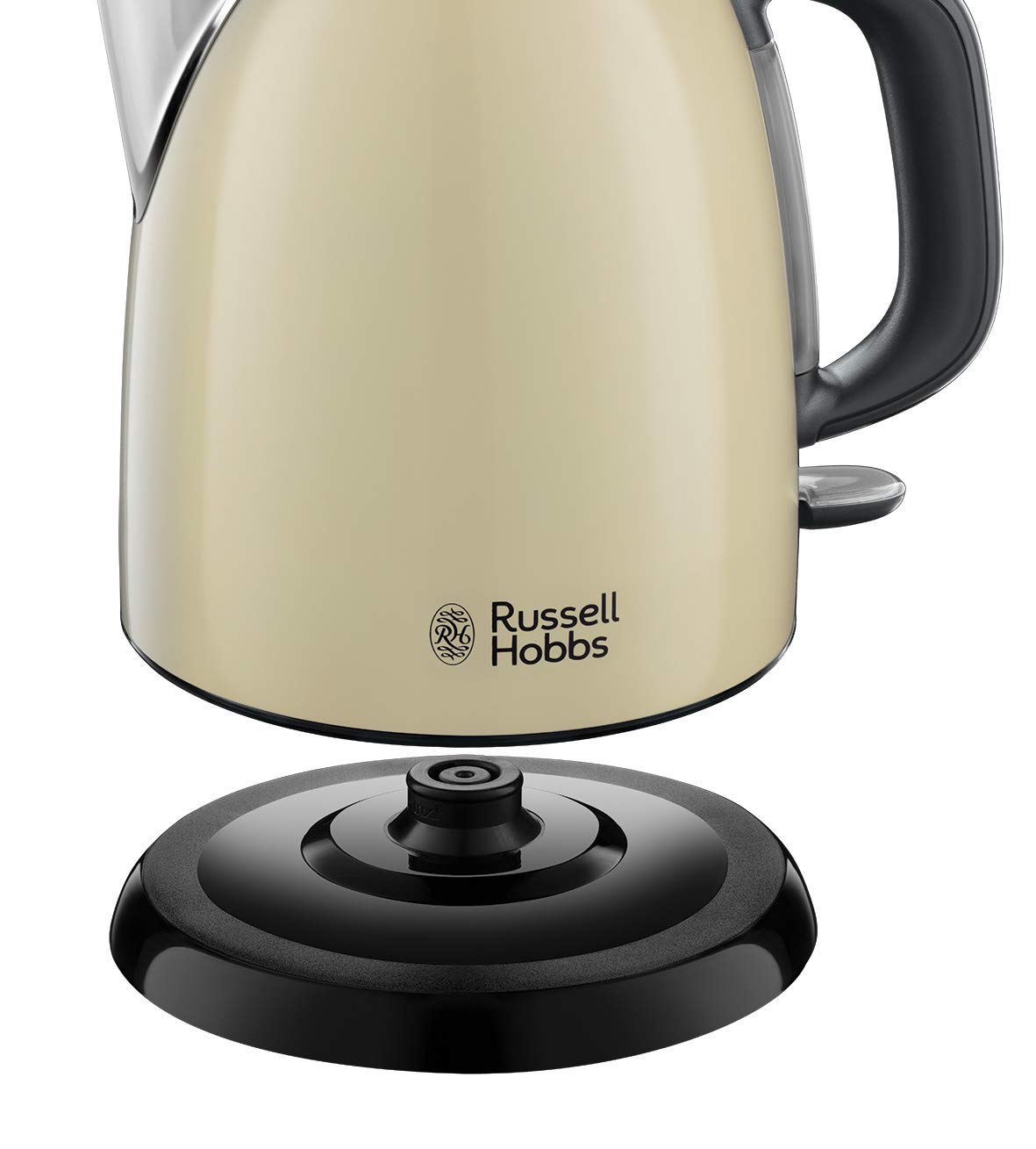 1.0 L Colours+ Kettle | Stainless Steel 2400 W, Cream | Quick Boil Function, Removable Limescale Filter, External Water Level Indicator, Small Travel Kettle | 24994-70