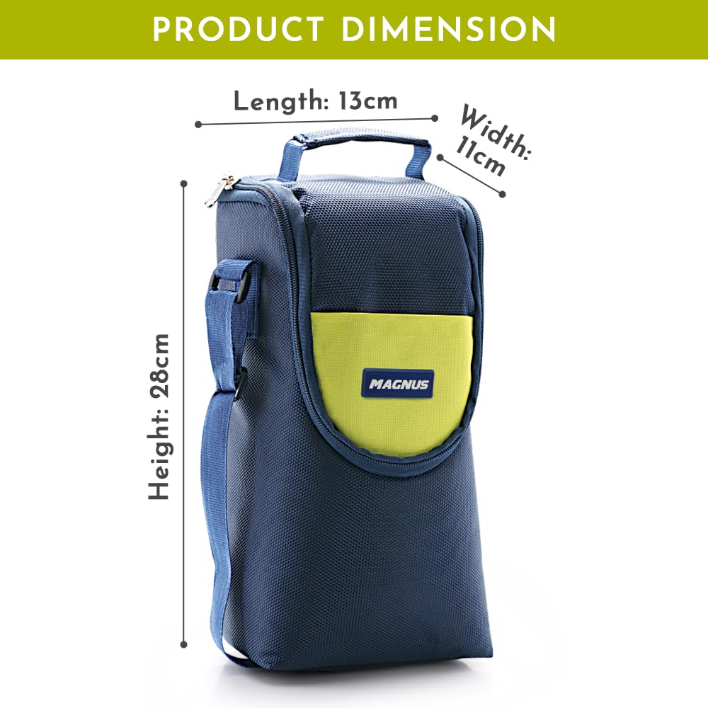 Aura 4-Piece Stainless Steel Lunch Box Set with Tiffin Bags, Utensils & Pouch | Airtight, Leakproof Containers for Office Men, Women, Kids | Insulated Covers, BPA-Free Lunch Boxes for Kids