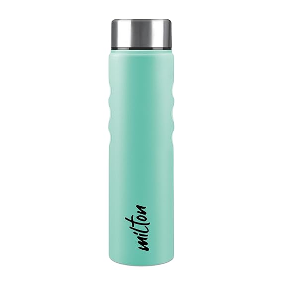 Stream 1000 Stainless Steel Water Bottle 1020 ml, Single Walled, ISI Certified I Leak Proof Lid, Rust Proof I For School, Office, Gym
