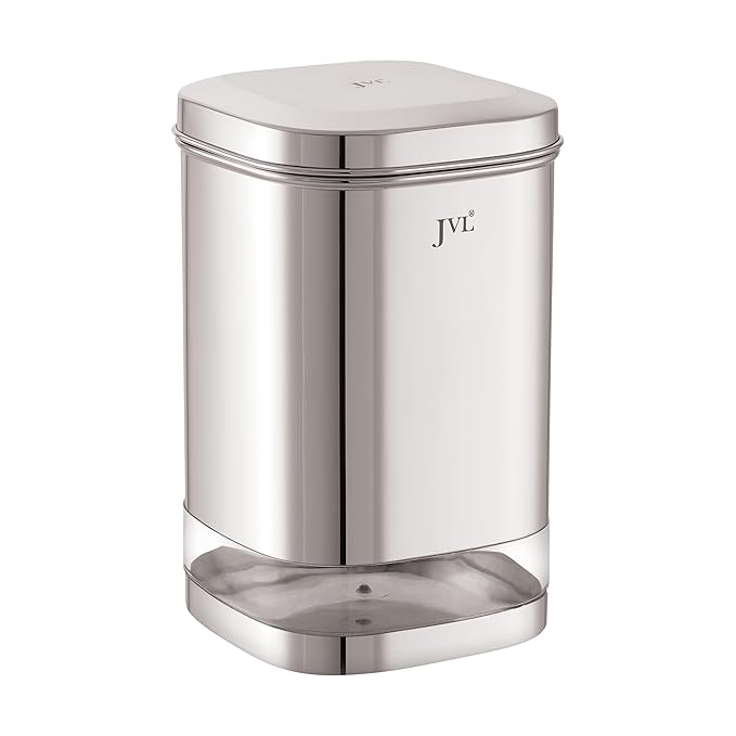 Classicware Stainless Steel Flossy Clear Canister with See-through Window (1 Pc) 1.9L
