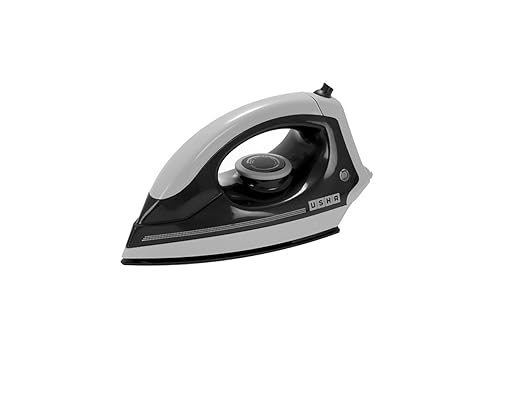 Usha I 3302 1100 W Dry Iron with Black American Heritage Soleplate (Grey-Black)
