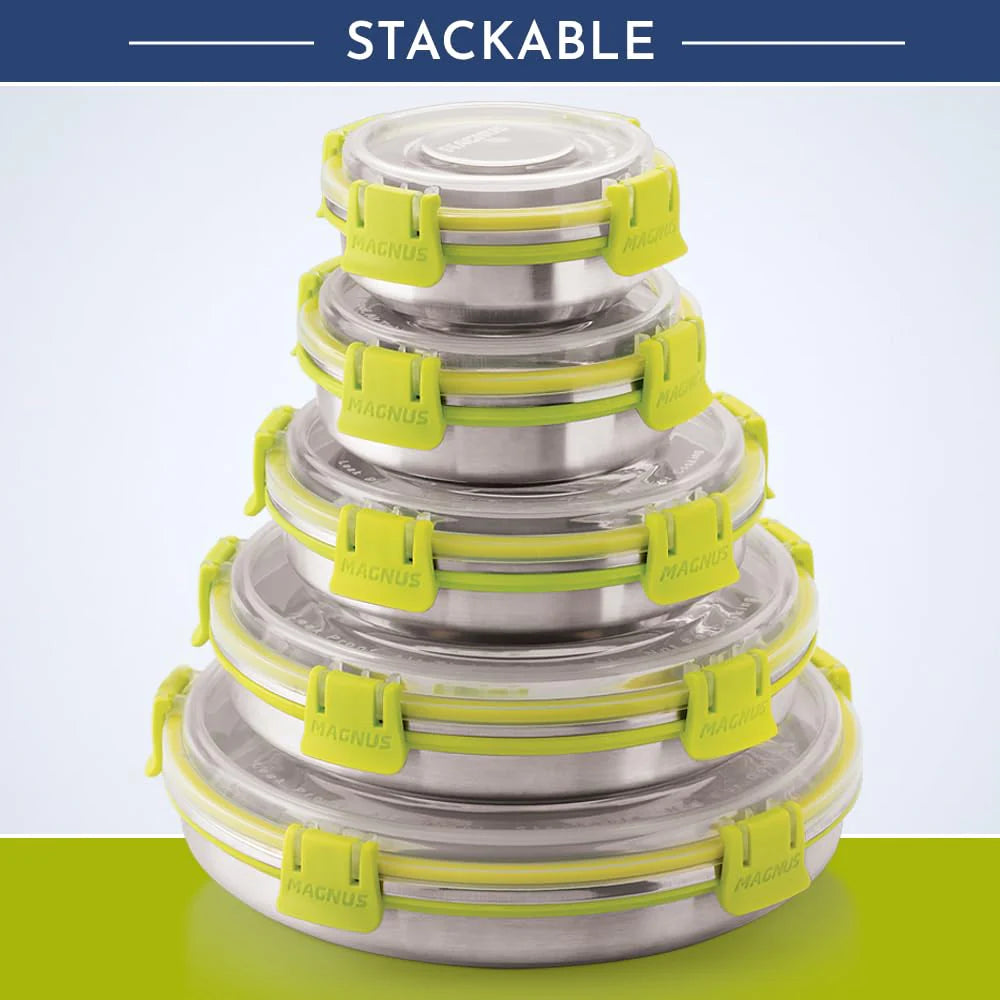 Klip Lock Stainless Steel Airtight Leakproof Storage Container 230ML – Premium Chocolate Container, Ideal Lunch Box for Office Men, Women & Kids