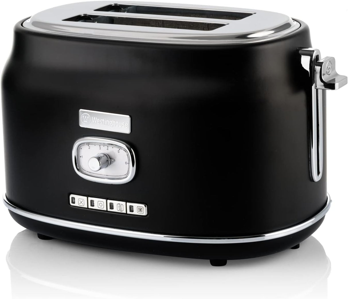 Westinghouse Retro Toaster - 2 Slice - Extra Large Slots - Keep Warm Rack - 815W - Black