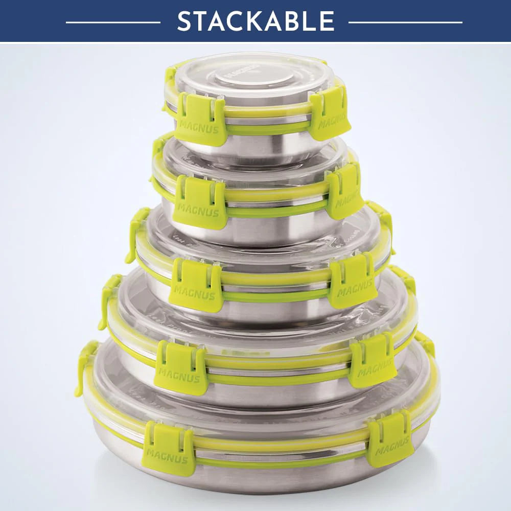 Klip Lock Stainless Steel Airtight Leakproof Storage Container 260ML – Compact Chocolate Container, Ideal Lunch Box for Office Men, Women & Kids