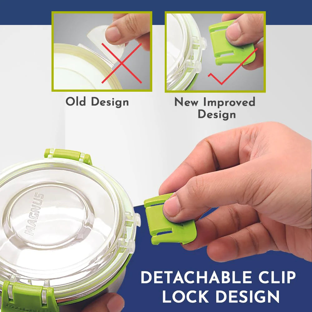 Avanza 2 Stainless Steel Lunch Box – Leakproof & Insulated Tiffin Box with Cover – Ideal for Kids, Office Men & Women – Hot Food Carrier