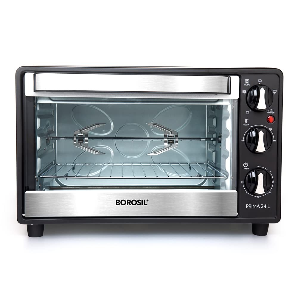 Borosil Prima 24L Oven Toaster Griller (OTG) Motorized Rotisserie